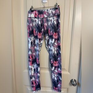 Zella Pink Grey Black White Watercolor Multicolored Yoga Leggings XS-TP
